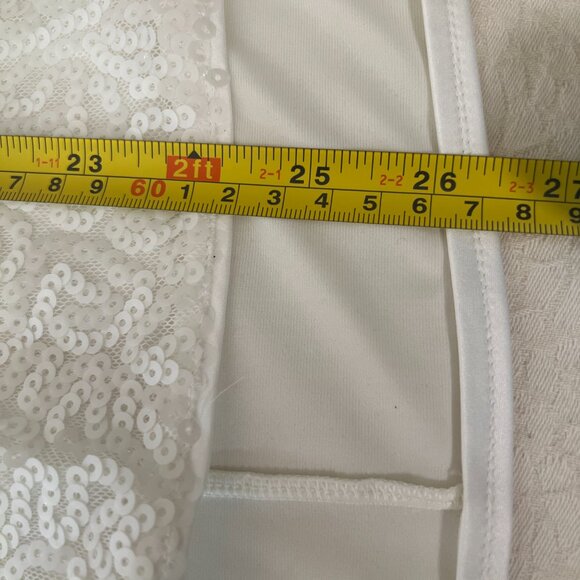 NWT LAFAYETTE 148 NEW YORK- NEW Sequin Stretch Tank Top-White/Cloud-Size Small - Picture 13 of 15